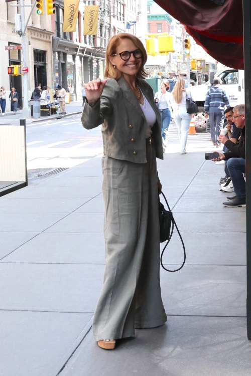 Katie Couric arrives at Balthazar Downtown Manhattan, April 2025 2