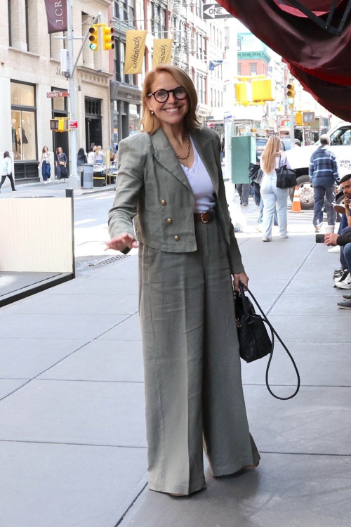 Katie Couric arrives at Balthazar Downtown Manhattan, April 2025 4