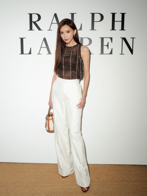 Lin Chi-Ling at Ralph Lauren Fall 2025 Collection Show in New York, April 2025