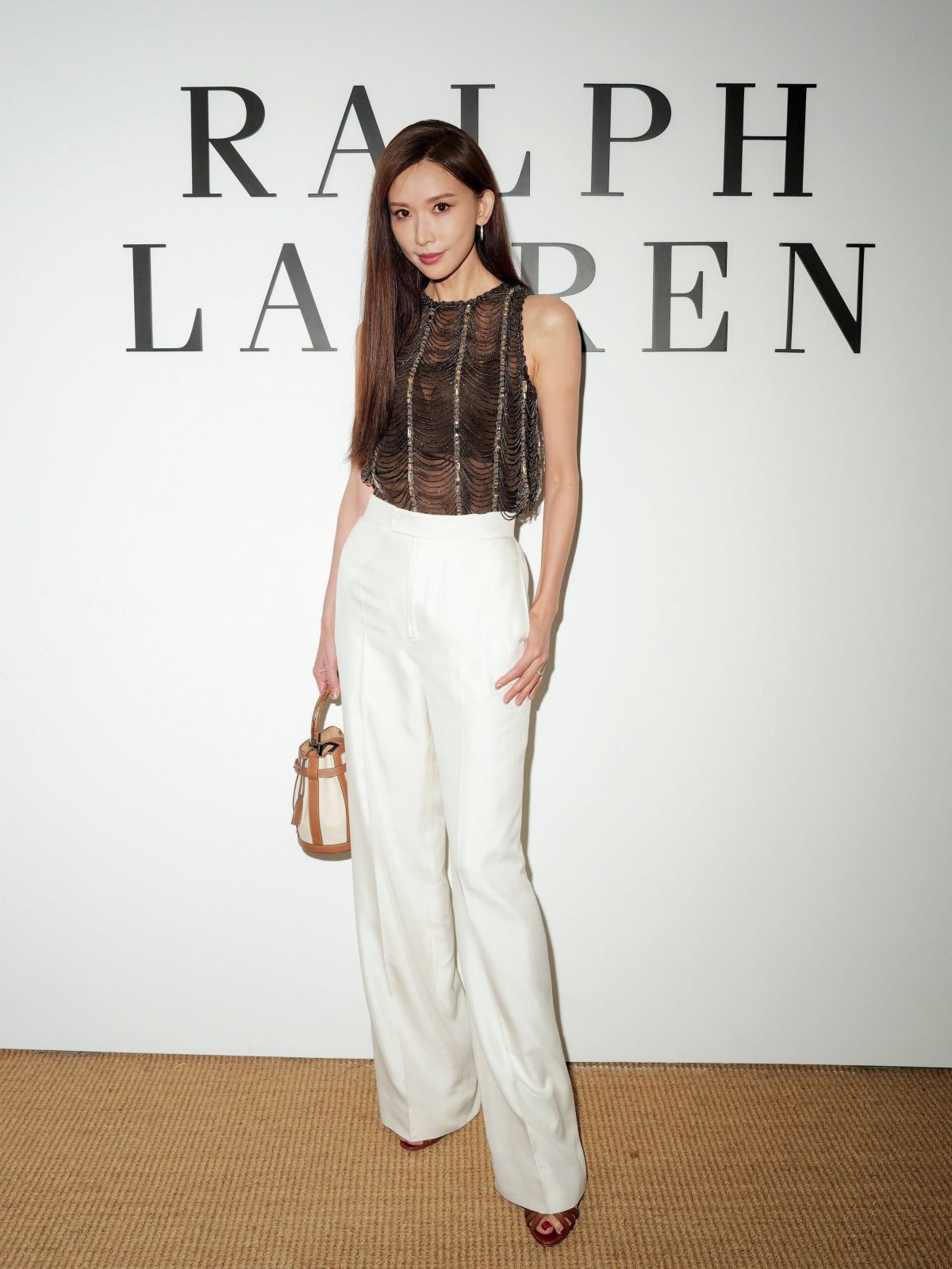 Lin Chi-Ling at Ralph Lauren Fall 2025 Collection Show in New York, April 2025