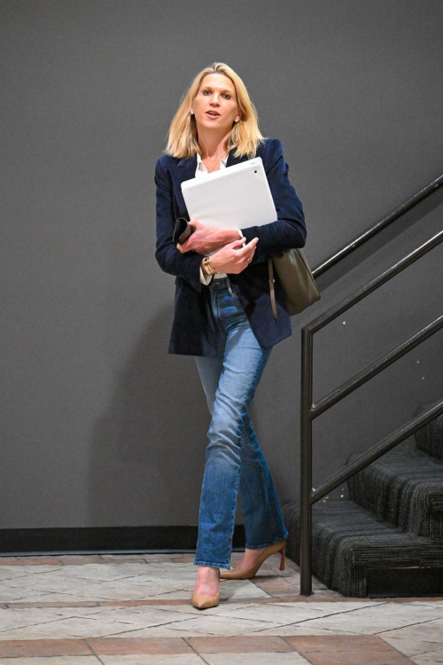 Lindsay Shookus Leaves Sushi Park in Los Angeles, April 2025