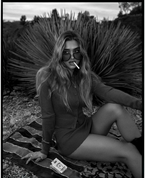 Lizzy Greene black and white photoshoot, April 2025 1