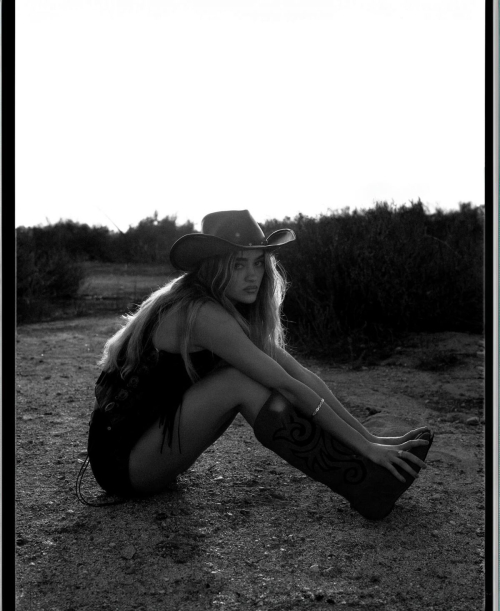 Lizzy Greene black and white photoshoot, April 2025 3