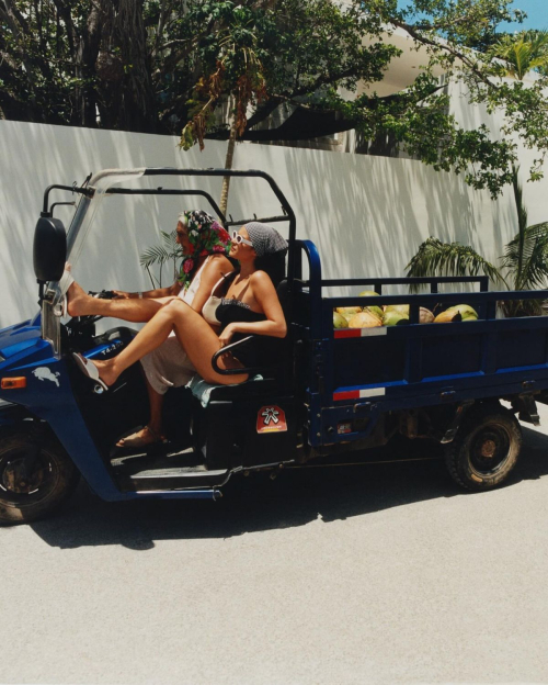 Luna Blaise for Hunza G Gingham Campaign, April 2025 10