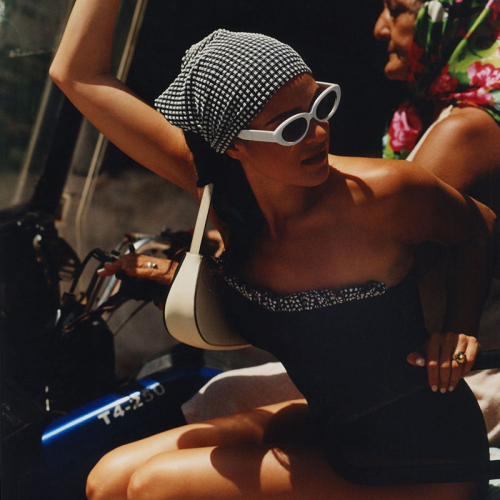 Luna Blaise for Hunza G Gingham Campaign, April 2025 18