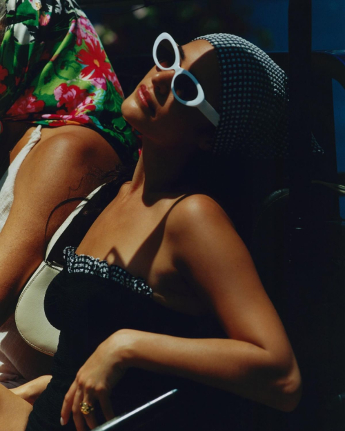 Luna Blaise for Hunza G Gingham Campaign, April 2025 7