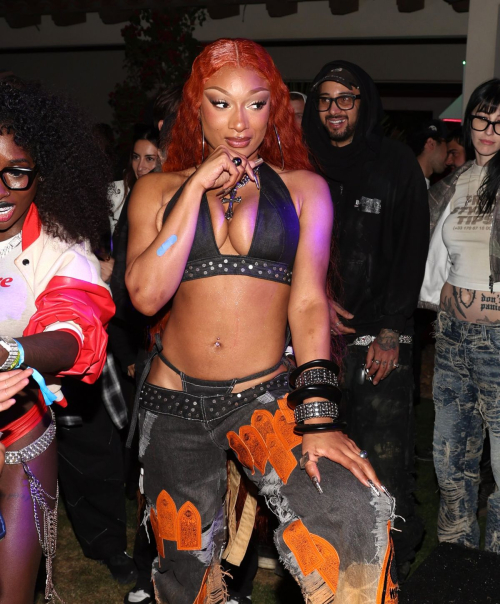 Megan Thee Stallion at Coachella, Revolve and Palm Tree Beach Club, April 2025 2