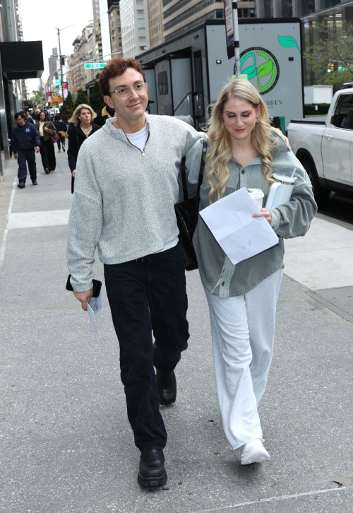 Meghan Trainor and Amelia Hamlin on Set The Beauty New York, April 2025 2