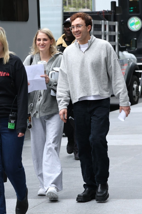 Meghan Trainor and Amelia Hamlin on Set The Beauty New York, April 2025 5