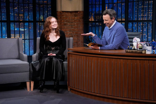 Sadie Sink at Late Night with Seth Meyers, April 2025