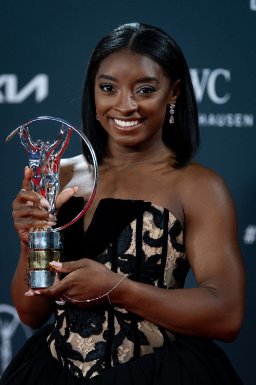 Simone Biles at 2025 Laureus World Sport Awards in Madrid, April 2025 1