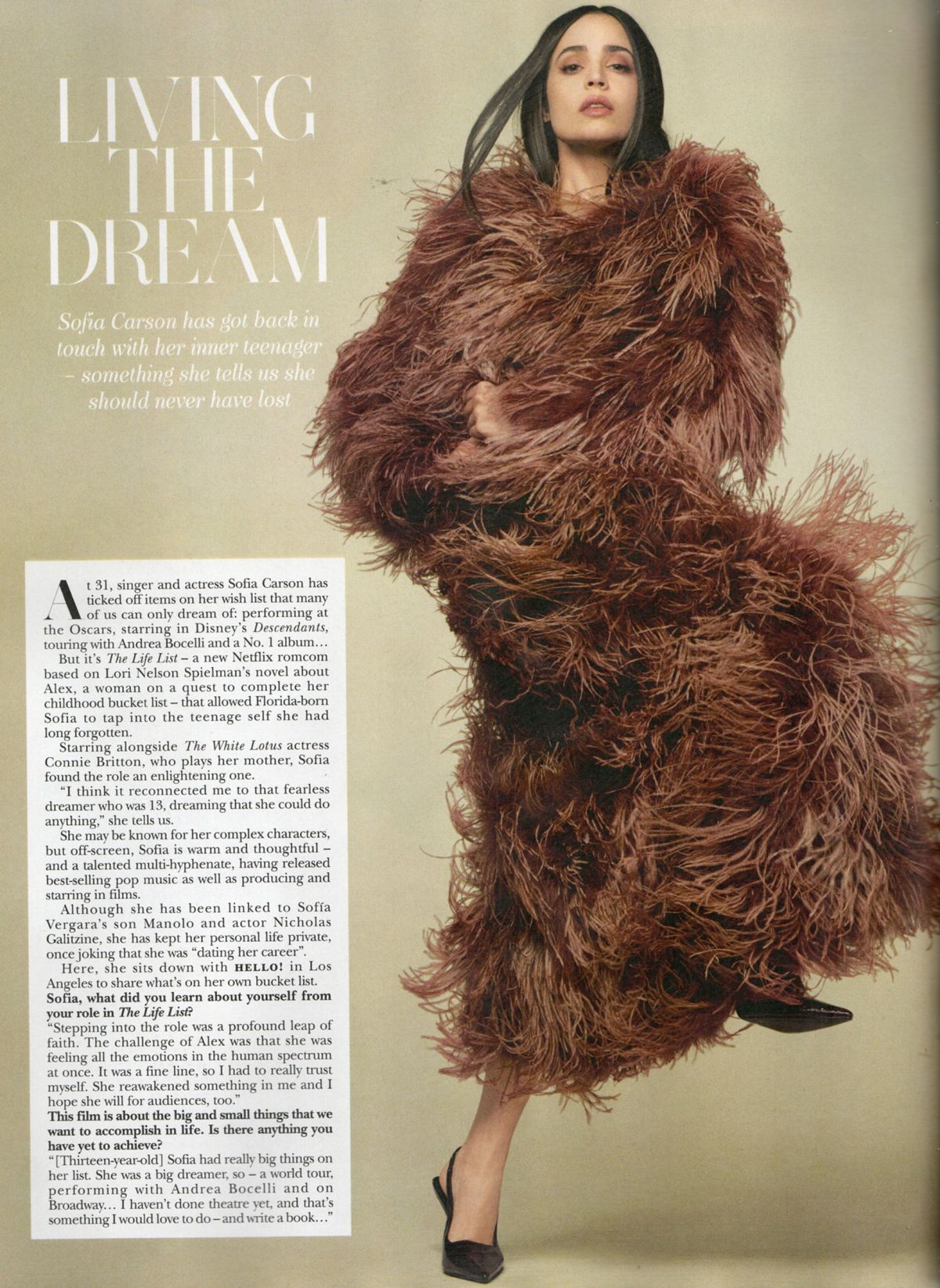 Sofia Carson in Hello! Magazine, April 2025