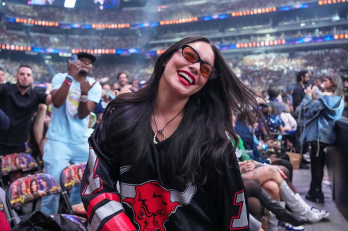 Vanessa Hudgens at WrestleMania 41 in Las Vegas, April 2025