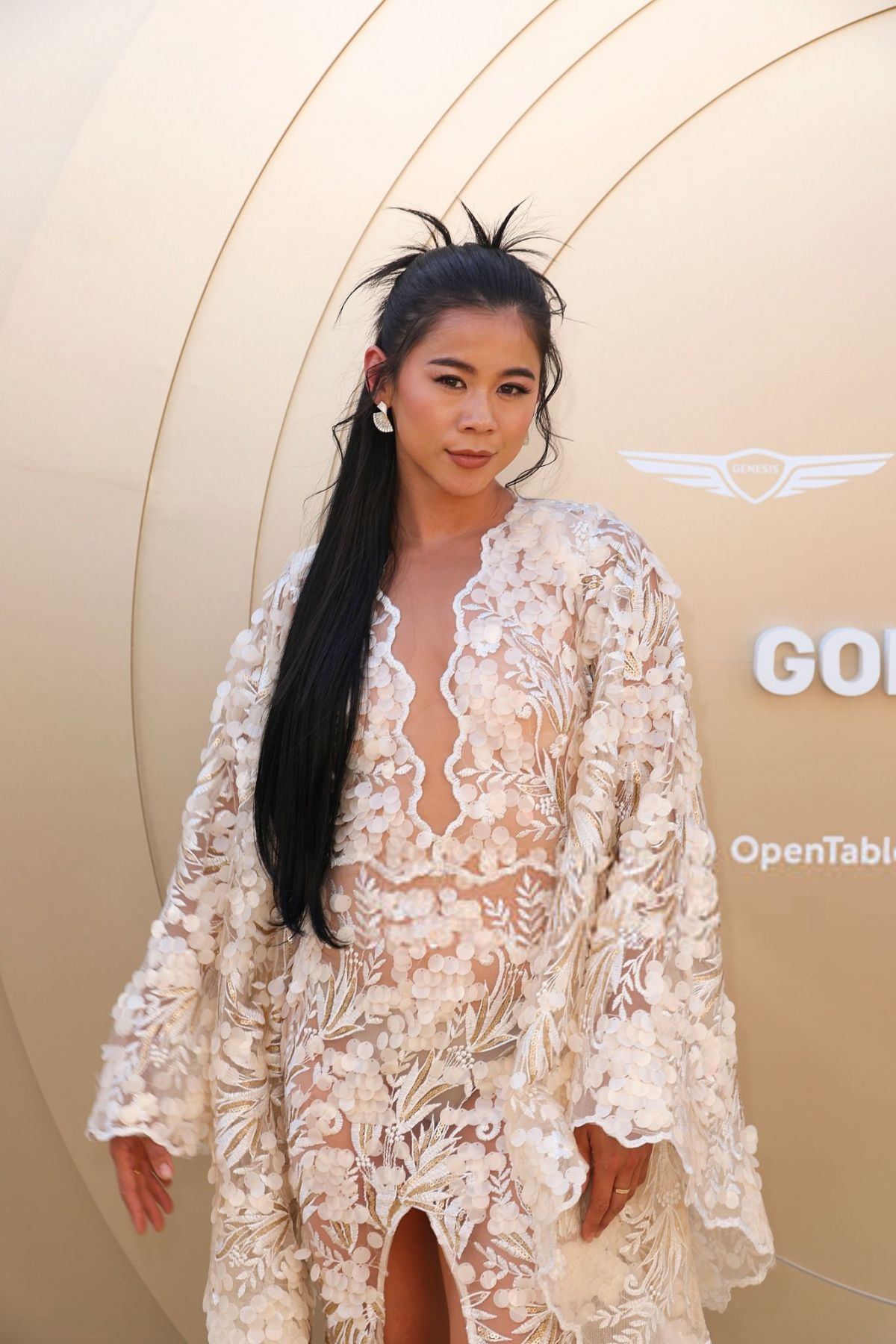 Leah Lewis at Gold Gala in Los Angeles, May 2025