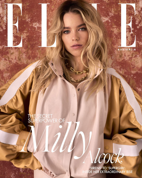 Milly Alcock for Elle Australia feature, June 2025