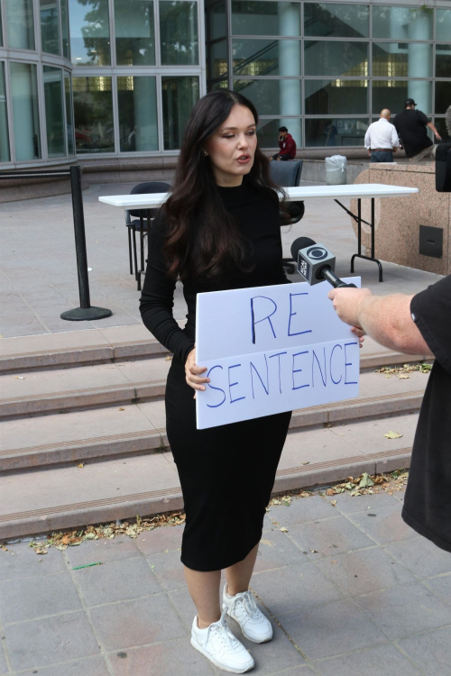Natasha Blasick Outside Courthouse Hearing, May 2025 2