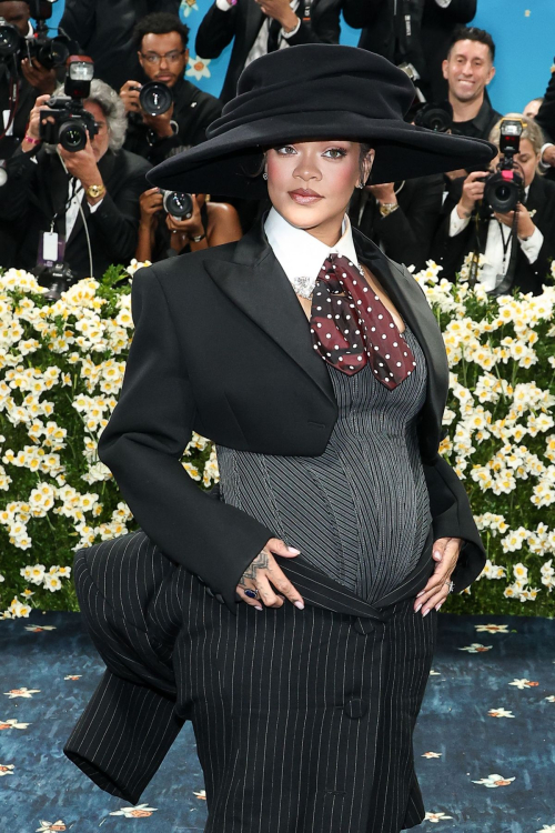Pregnant Rihanna at 2025 Met Gala Celebrating Superfine, May 2025