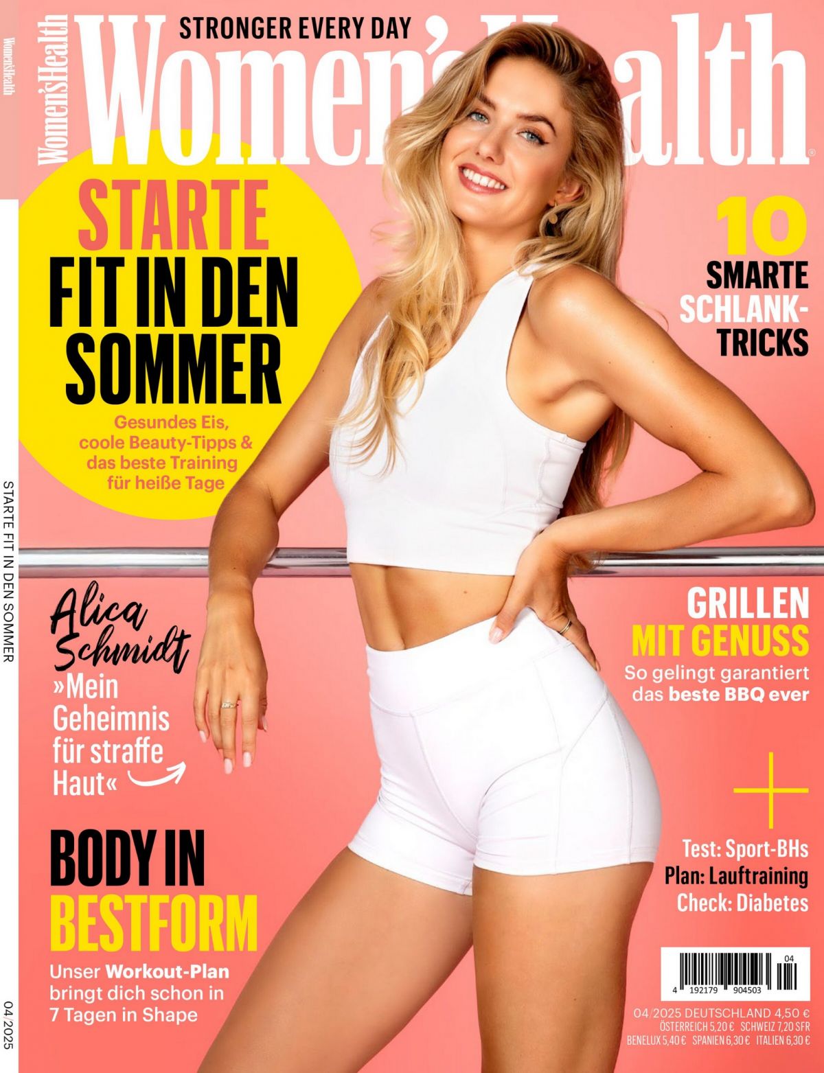 Alica Schmidt in Women’s Health Germany, April 2025