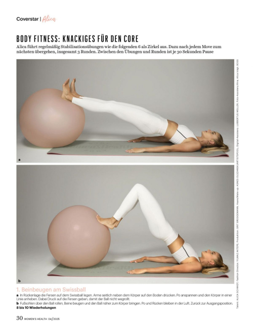 Alica Schmidt in Women’s Health Germany, April 2025 2