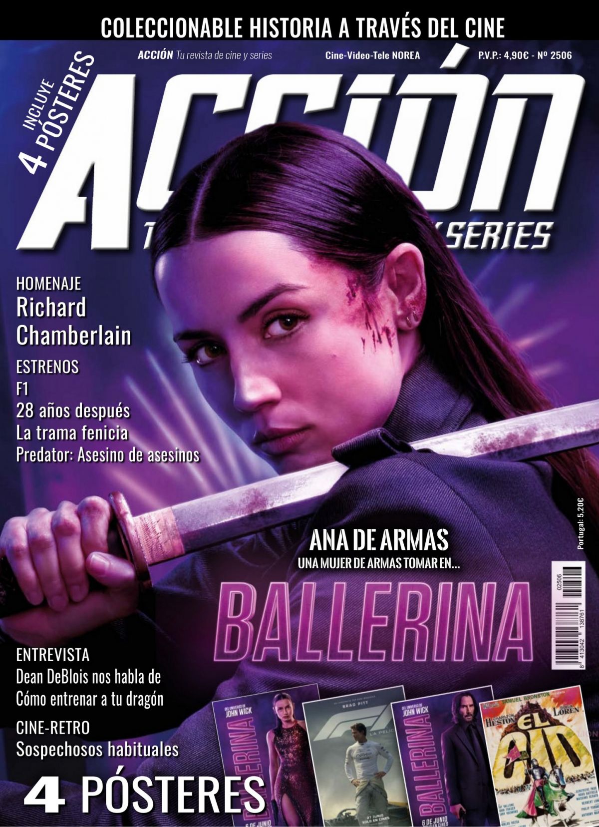 Ana de Armas in Accion Cine video, June 2025