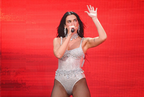 Dua Lipa Stuns in Sparkling Bodysuit and Fur Coat – Dublin Radical Tour June 2025