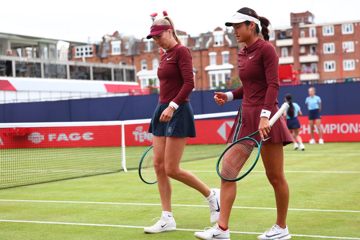 Emma Raducanu and Katie Boutler in Doubles Match, June 2025