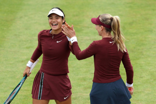 Emma Raducanu and Katie Boutler in Doubles Match, June 2025 7