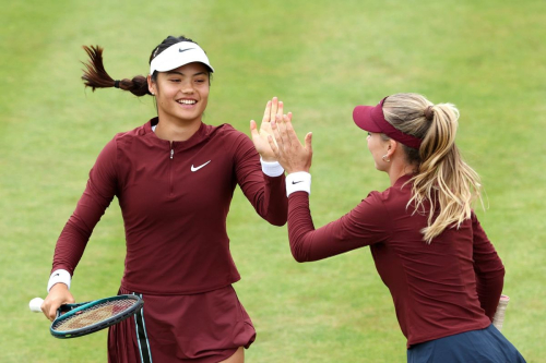 Emma Raducanu and Katie Boutler in Doubles Match, June 2025 8