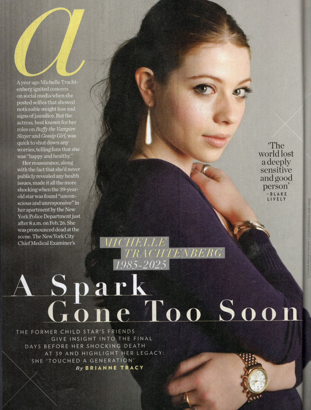 Michelle Trachtenberg in People Magazine, March 2025