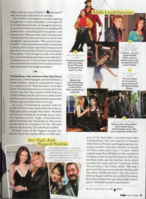 Michelle Trachtenberg in People Magazine, March 2025 1