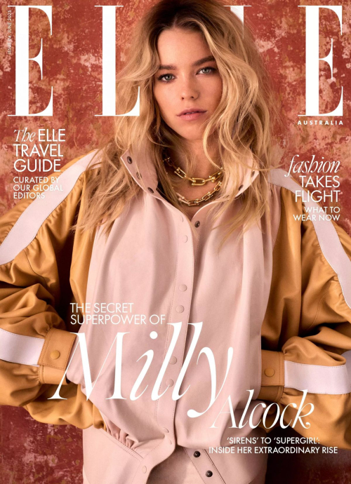 Milly Alcock in Elle Australia, June 2025