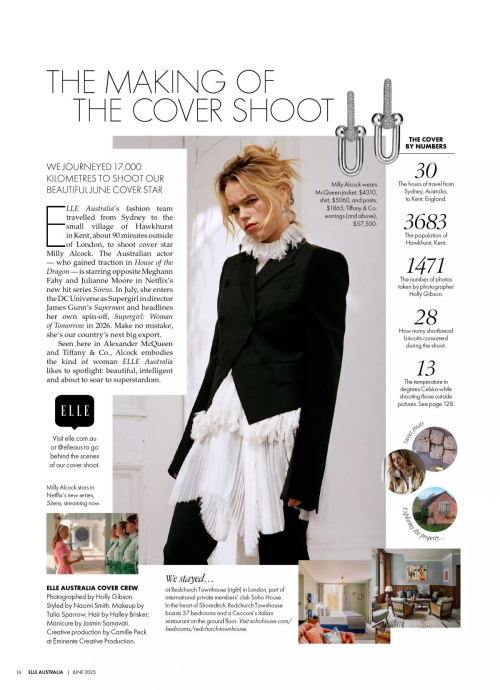 Milly Alcock in Elle Australia, June 2025 14