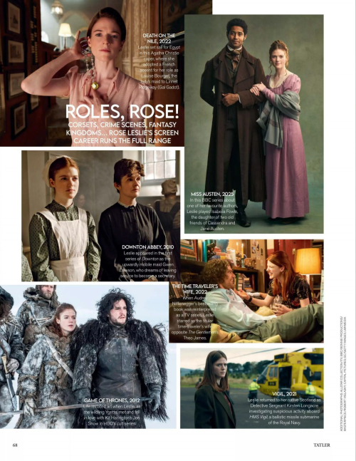 Rose Leslie in Tatler Mag, July 2025 10