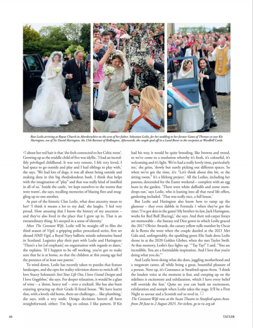Rose Leslie in Tatler Mag, July 2025 8