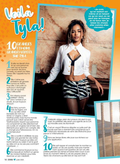 Tyla in Cool Canada Magazine, July 2025 3