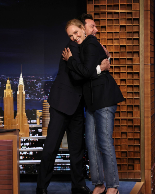 Uma Thurman at Tonight Show Starring Fallon, June 2025 1