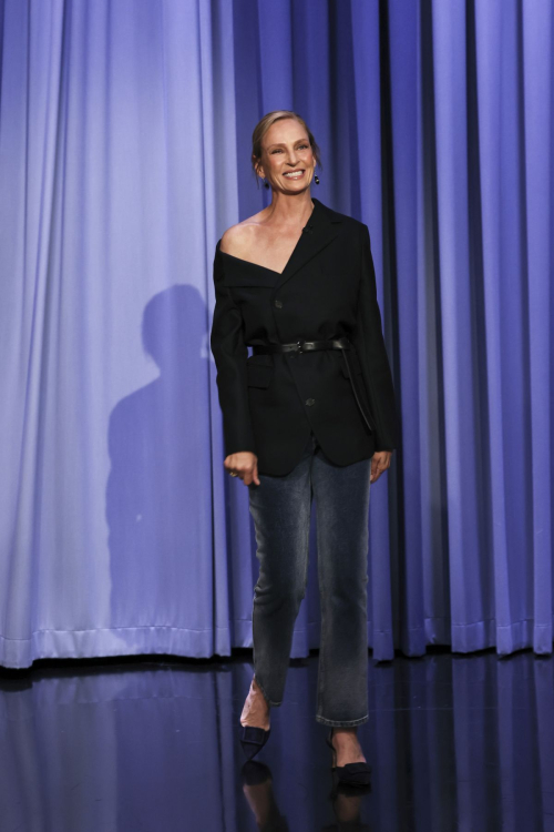 Uma Thurman at Tonight Show Starring Fallon, June 2025 4