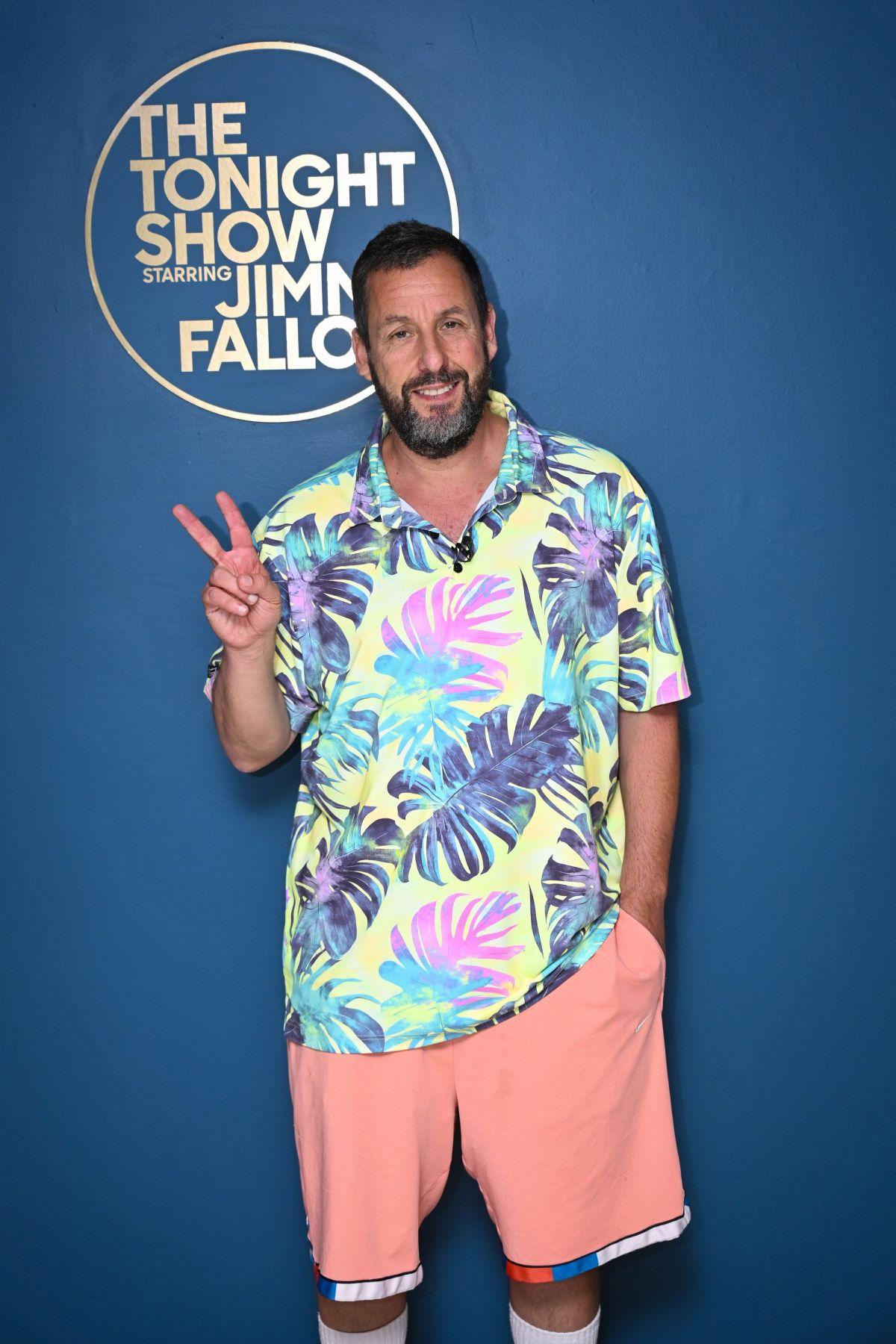 Adam Sandler appears on Fallon Tonight Show, July 2025