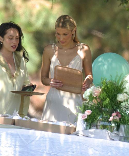 Bella Hadid arriving at baby shower in LA, July 2025 1
