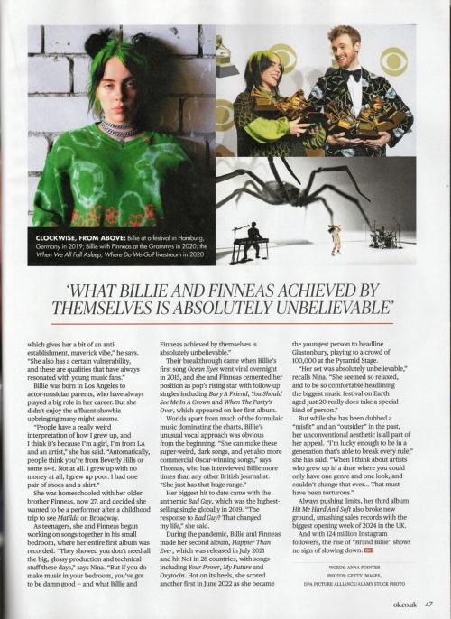 Billie Eilish poses for OK Magazine cover, July 2025 1