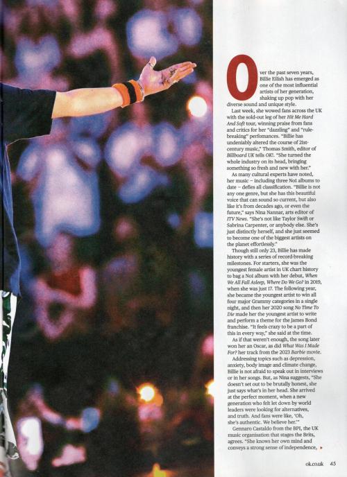 Billie Eilish poses for OK Magazine cover, July 2025 3