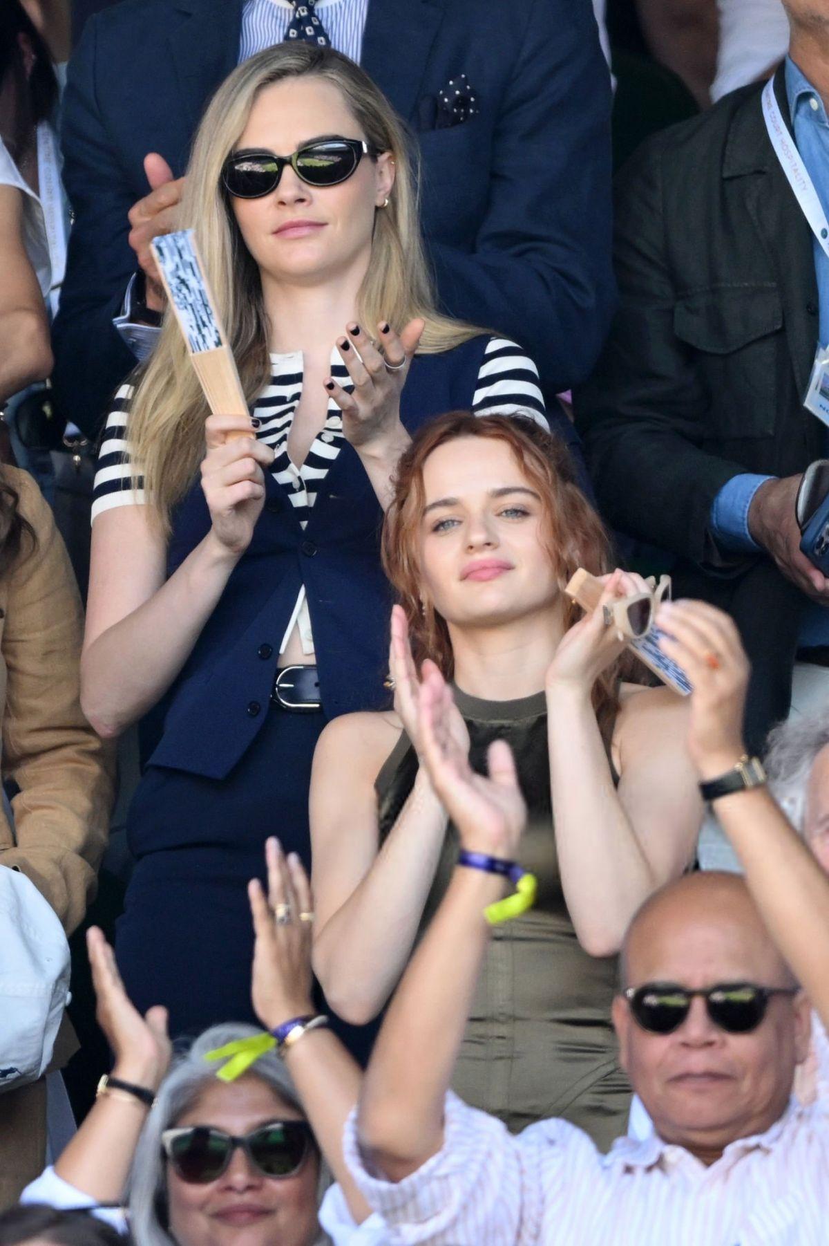 Cara Delevingne and Joey King at Wimbledon, July 2025