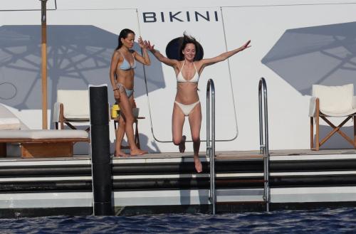 Dakota & Kate in Bikinis on Yacht in Ibiza, July 2025 1