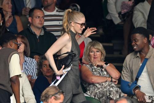 Ellie Bamber at Wimbledon tennis match, July 2025 3