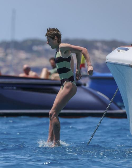Emma Corrin in swimsuit on a boat in Ibiza, May 2025 6
