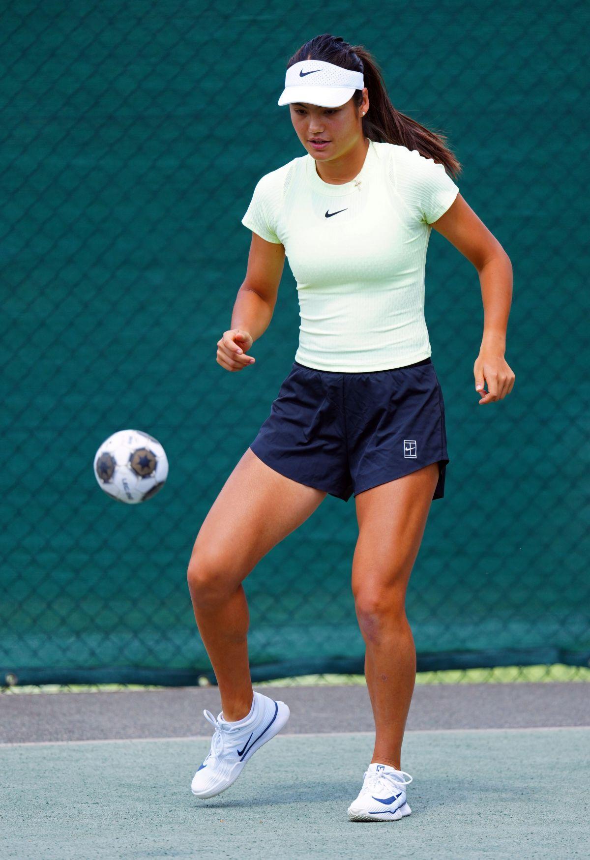 Emma Raducanu Practices Ahead of Wimbledon, July 2025