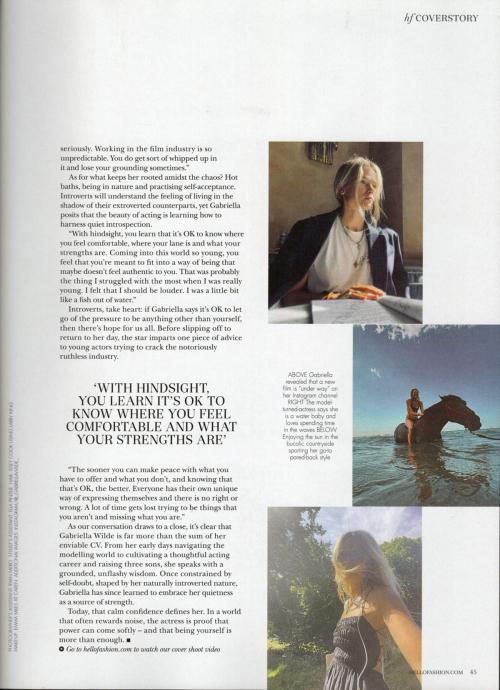 Gabriella Wilde glows in Hello Fashion, Aug-Sept 2025 1