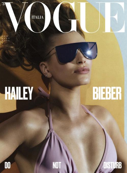 Hailey Bieber Vogue Italy Cover August 2025