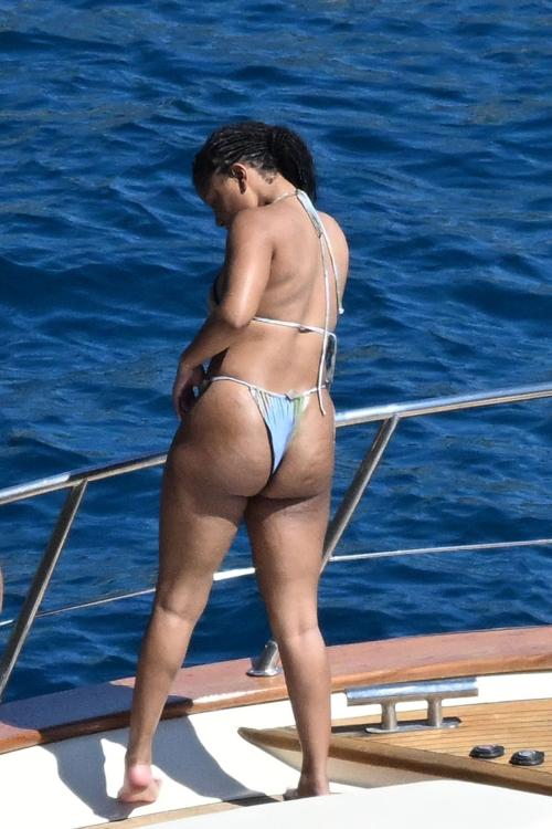 Halle Bailey in Bikini at Boat Day in Positano, June 2025 7