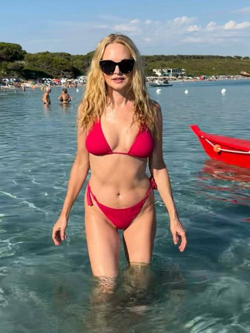 Heather Graham in Swimsuits on Sardinia Beach, June 2025 7